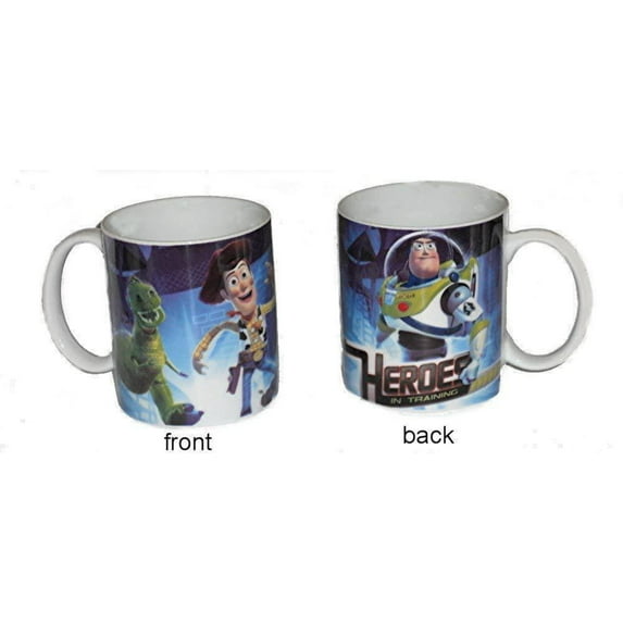 Disney Pixar Toy Story Buzz Lightyear Woody Coffee Tea Cup Mug 10 Oz