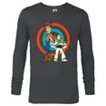 thumbnail image 1 of Disney Pixar Toy Story Buzz Lightyear and Woody T-Shirt - Long Sleeve T-Shirt for Men - Customized-Charcoal Heather, 1 of 5