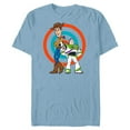 thumbnail image 1 of Disney Pixar Toy Story Buzz Lightyear and Woody T-Shirt- Short Sleeve Blended T-Shirt for Adults - Customized-Ocean Blue, 1 of 5