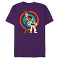 thumbnail image 1 of Disney Pixar Toy Story Buzz Lightyear and Woody T-Shirt- Short Sleeve Blended T-Shirt for Adults - Customized-Purple, 1 of 5