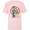 thumbnail image 1 of Disney Pixar Toy Story Buzz Lightyear and Woody T-Shirt - Short Sleeve T-Shirt for Kids - Customized-Soft Pink, 1 of 5