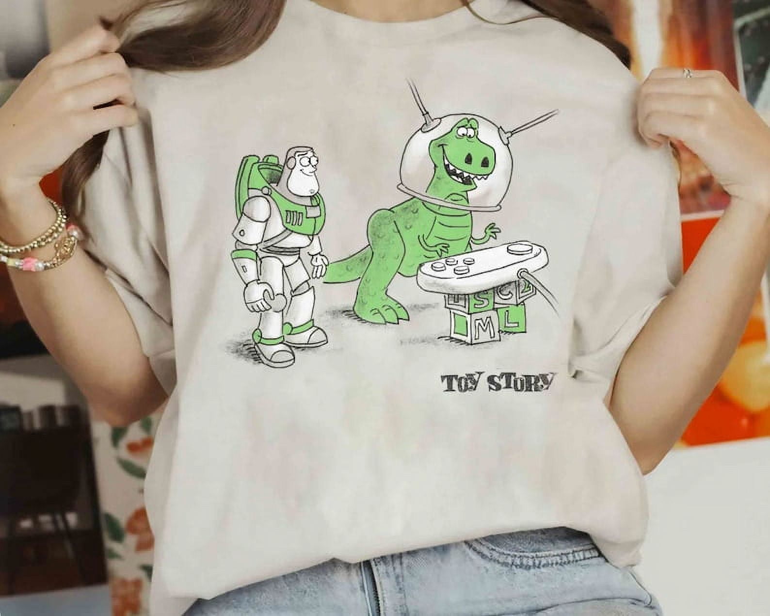 Disney Pixar Toy Story Buzz &amp; Rex Let's Play Doodle Shirt, Buzz ...