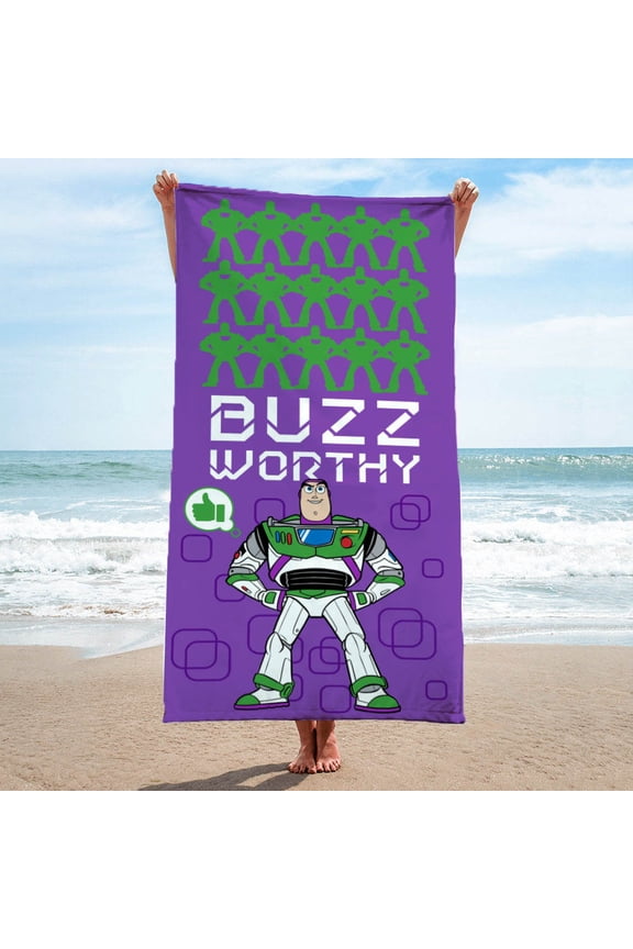 Disney Pixar Toy Story Buzz Worthy 100% Cotton Beach Towel, 28x58