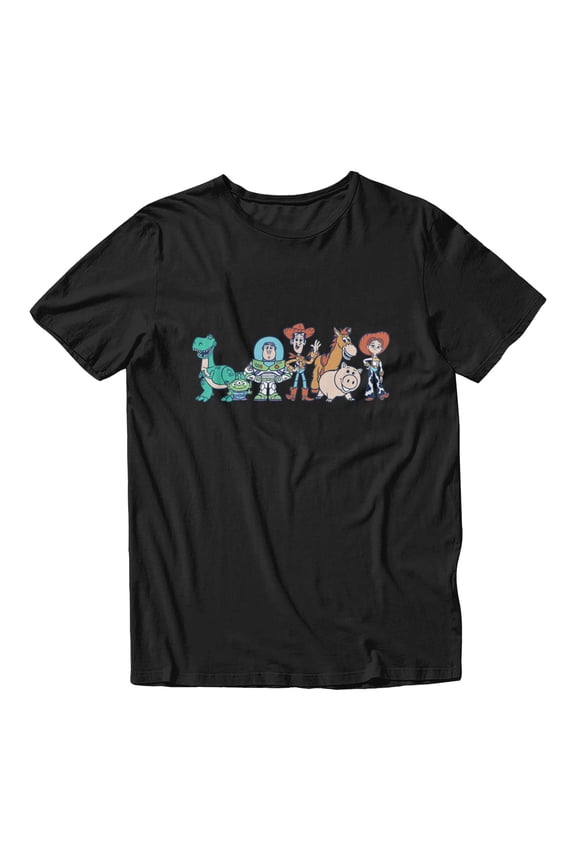 Pixar Toy Story Characters Men's T Shirt (Black, S-XXXL)