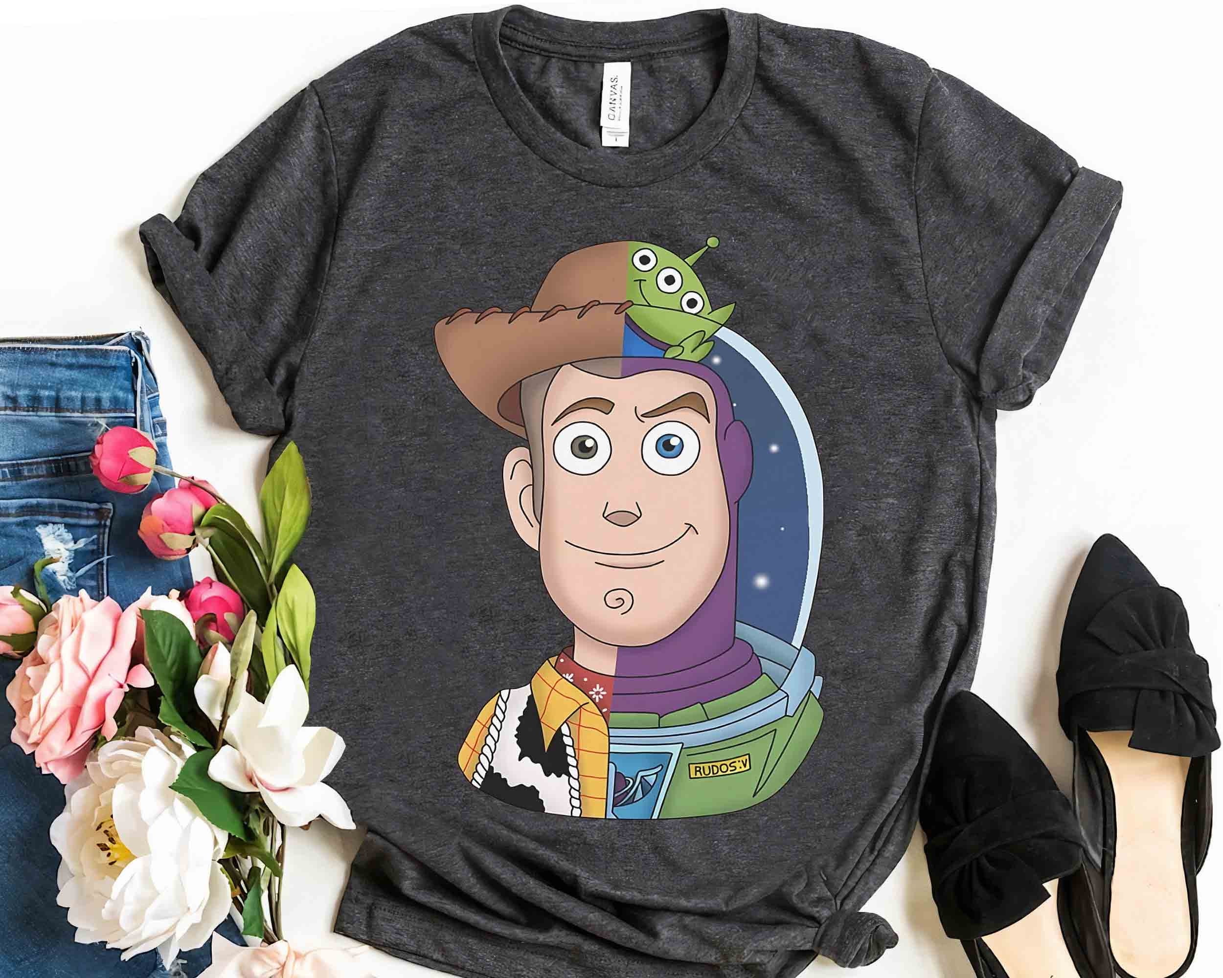 Disney Pixar Toy Story Characters Cute Buzz Lightyear And Woody Shirt