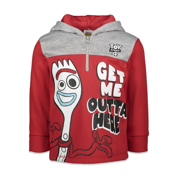 Disney Pixar Toy Story Forky Little Boys Fleece Half Zip Hoodie Toddler to Big Kid