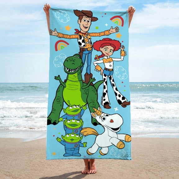 Disney Pixar Toy Story Happy Toys 100% Cotton Beach Towel, 28x58