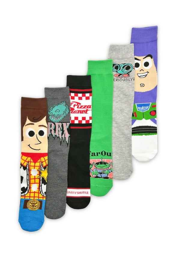 Men's Casual Crew Socks, 6-Pack, Size 8-12