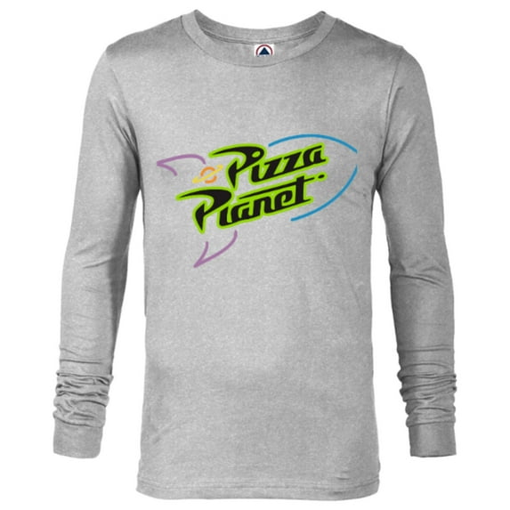 Disney Pixar Toy Story Pizza Planet Rocket Ship Neon T-Shirt - Long Sleeve T-Shirt for Men - Customized-Athletic Heather