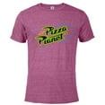 thumbnail image 1 of Disney Pixar Toy Story Pizza Planet Rocket Ship Neon T-Shirt- Short Sleeve Blended T-Shirt for Adults - Customized-Berry Snow Heather, 1 of 5