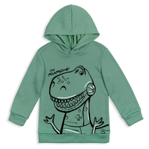Disney Pixar Toy Story Rex Little Boys Fleece Pullover Hoodie Green 5