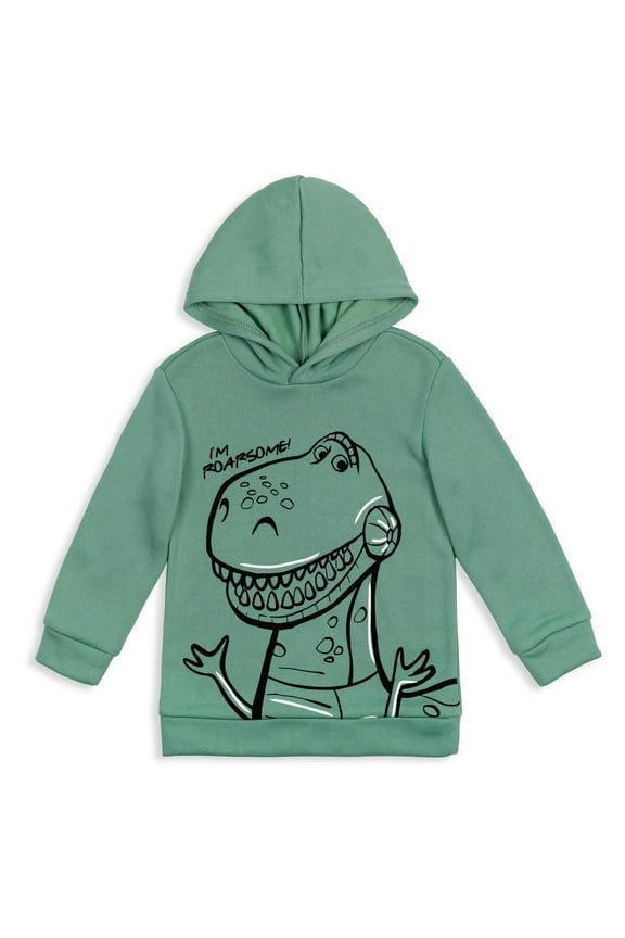 Pixar Toy Story Rex Little Boys Fleece Pullover Hoodie Green 5