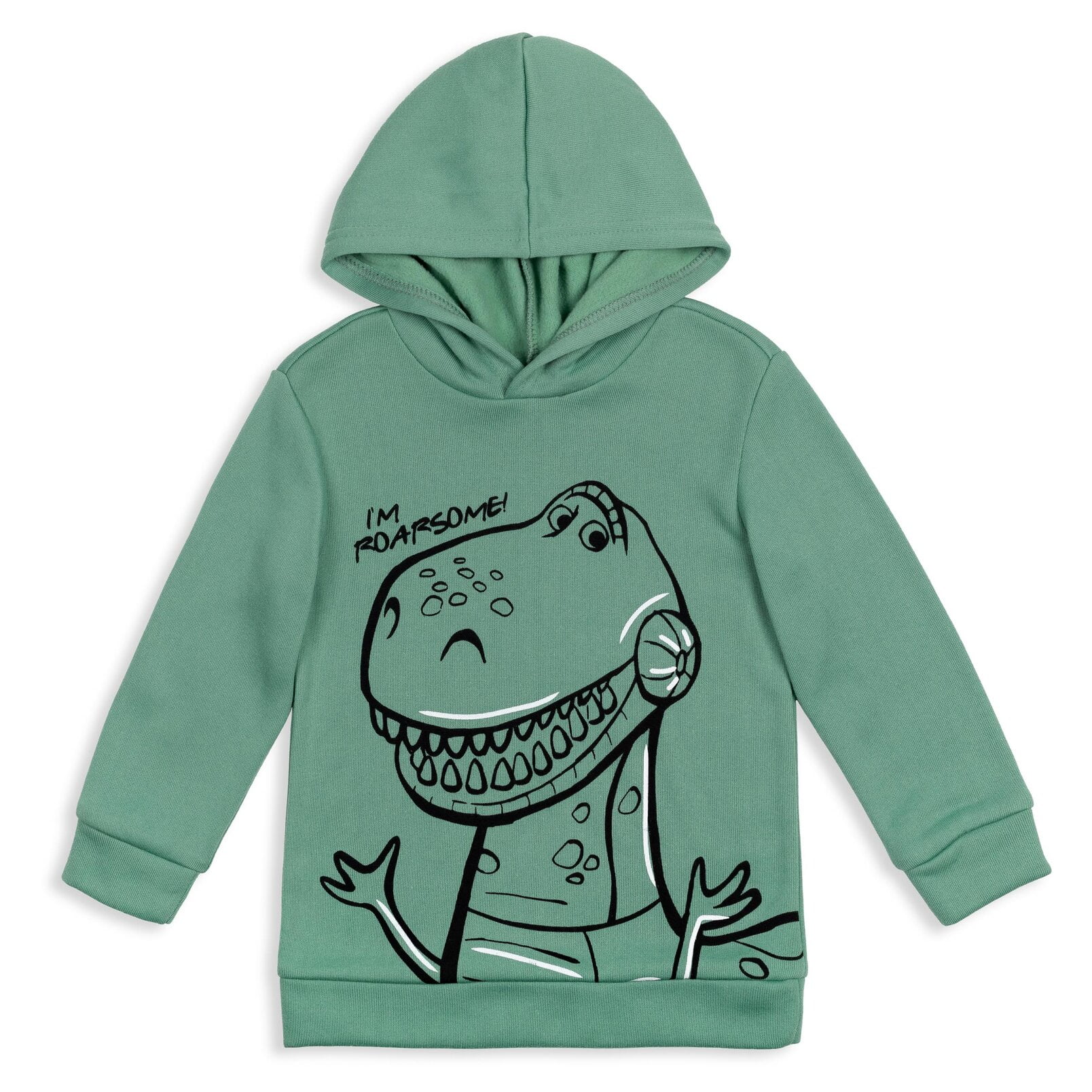 Pixar Toy Story Rex Toddler Boys Fleece Pullover Hoodie Green 4T