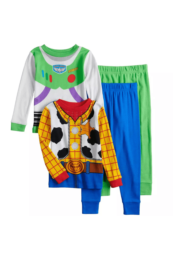 Pixar Toy Story Toddler Boy 4-Piece Woody & Buzz Pajama Set Size 2T