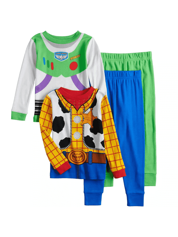 Pixar Toy Story Toddler Boy 4-Piece Woody & Buzz Pajama Set Size 4T