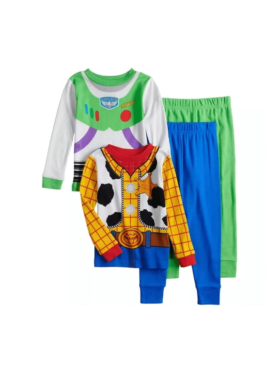 Pixar Toy Story Toddler Boy 5T 4-Piece Woody & Buzz Pajama Set