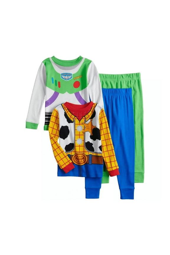 Pixar Toy Story Toddler Boy 5T 4-Piece Woody & Buzz Pajama Set