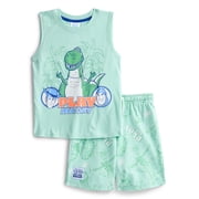 Disney Pixar Toy Story Toddler Boys Graphic Tank Top and Matching Allover Print Shorts Set, 2-Piece, Sizes 12M-5T