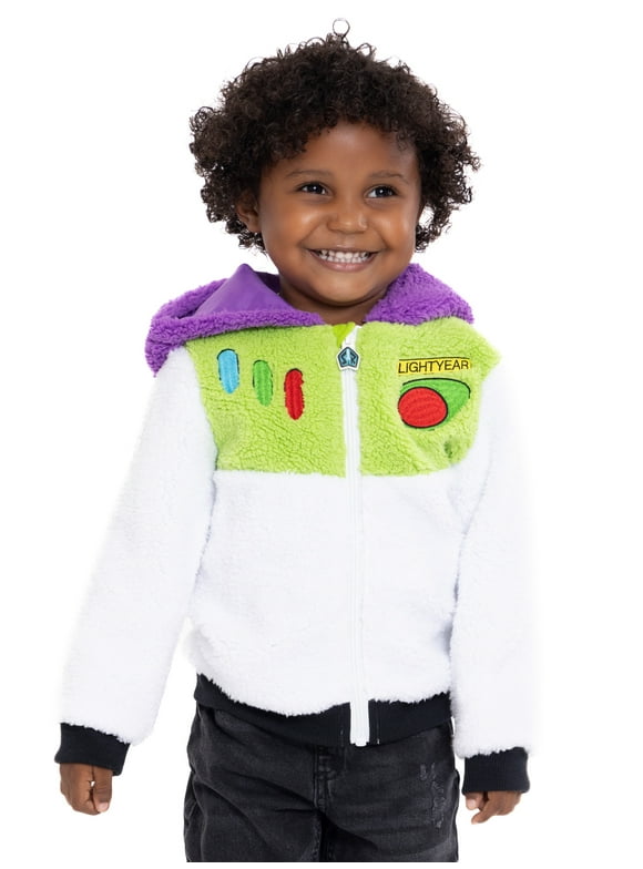 Disney Pixar Toy Story Toddler Boys Buzz Light Year Plush Fleece Full-Zip Cosplay Hoodie, Sizes 12M-5T