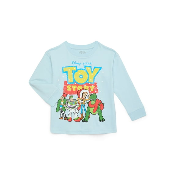 Disney Pixar Toy Story Toddler Boys Holiday Long Sleeve T-Shirt, Sizes 12M-5T