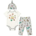 thumbnail image 1 of Disney Pixar Toy Story Woody Buzz Lightyear Jessie Infant Baby Boys Bodysuit Pants and Hat 3 Piece Outfit Set Newborn to Infant, 1 of 5
