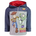thumbnail image 1 of Disney Toy Story Little Boys' Fleece Quarter-Zip Hooded Sweatshirt Navy Grey Woody Buzz, 1 of 7