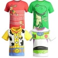 thumbnail image 1 of Disney Pixar Toy Story Woody Buzz Lightyear Slinky Dog Infant Baby Boys 4 Pack T-Shirts Infant to Big Kid, 1 of 5