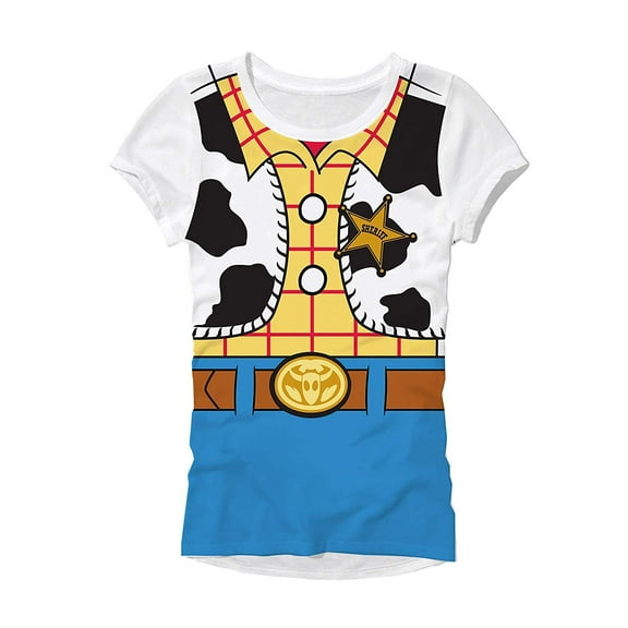 Disney Pixar Toy Story Woody Costume Juniors T-Shirt (Large)