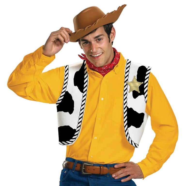Disney Pixar Toy Story Woody Adult Halloween Costume with Vest Disney Pixar Toy Story Woody Adult Halloween Costume with Vest