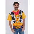 thumbnail image 1 of Disney Toy Story Men's Cosplay Short Sleeve T-Shirt Woody Yellow Grid, 1 of 8