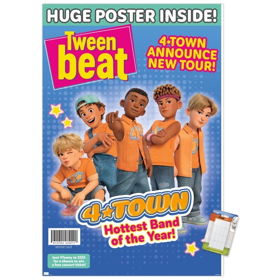 Disney Pixar Turning Red - 4-Town Tween Beat 22.37" x 34" Poster, by Trends International