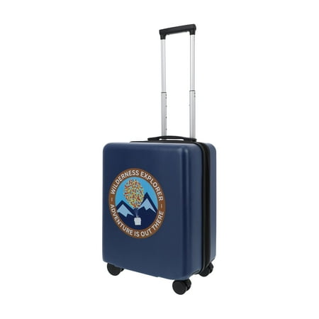 Disney Pixar Up 22.5 Inch Carry On Luggage, Hardshell Rolling Suitcase with Spinner Wheels, Blue