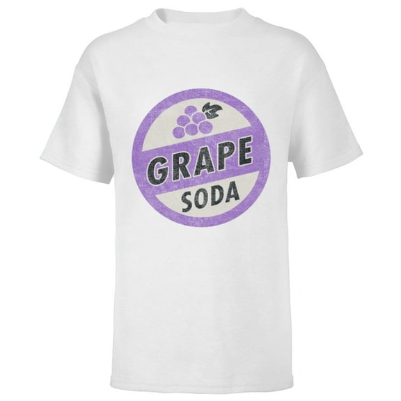 Disney Pixar Up Grape Soda Bottle Cap Pin T-Shirt - Short Sleeve T-Shirt for Kids - Customized-White