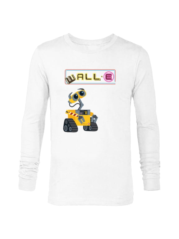 Disney Pixar WALL-E Neon Sign T-Shirt - Long Sleeve T-Shirt for Men - Customized-White