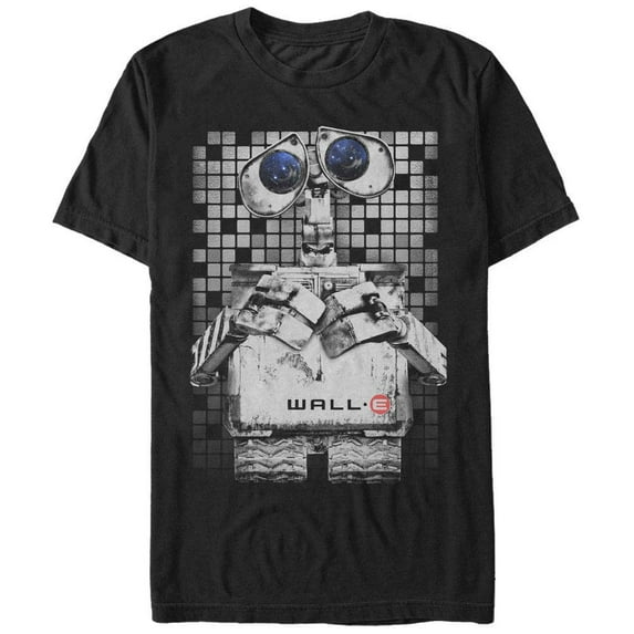 Disney Pixar Wall E Wall Eyes Black T-Shirt-X-Large