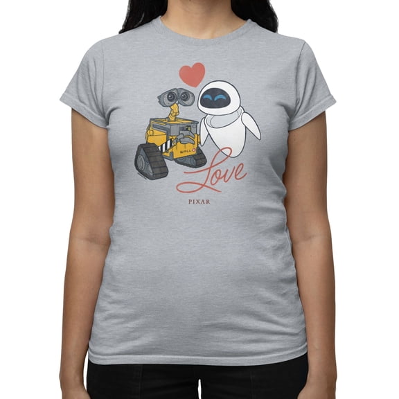 Disney Pixar Wall-E Women's Love Eve T-Shirt (Bright White, S-XXL)