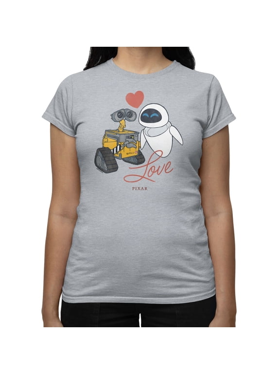 Pixar Wall-E Women's Love Eve T-Shirt (Bright White, S-XXL)