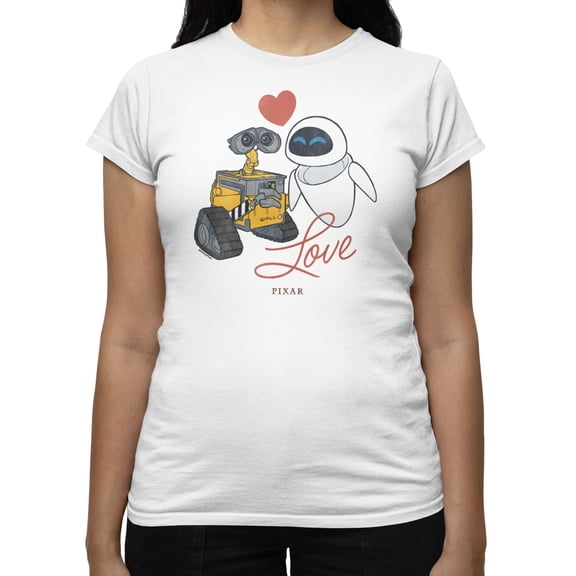 Disney Pixar Wall-E Women's Love Eve T-Shirt (Bright White, S-XXL)
