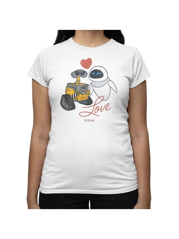 Pixar Wall-E Women's Love Eve T-Shirt (Bright White, S-XXL)
