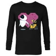 thumbnail image 1 of Disney Pixar Wall-E and Eve Geometric Heart T-Shirt - Long Sleeve T-Shirt for Men - Customized-Black, 1 of 5