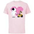 thumbnail image 1 of Disney Pixar Wall-E and Eve Geometric Heart T-Shirt - Short Sleeve Cotton T-Shirt for Adults - Customized-Soft Pink, 1 of 5
