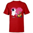 thumbnail image 1 of Disney Pixar Wall-E and Eve Geometric Heart T-Shirt - Short Sleeve T-Shirt for Kids - Customized-Red, 1 of 5