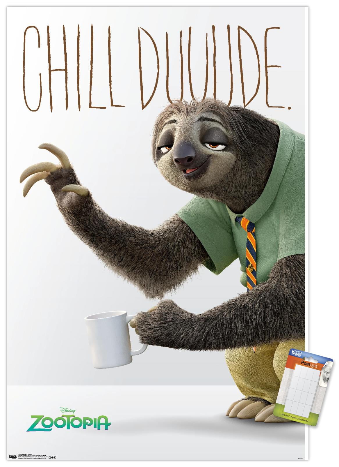 Disney Pixar Zootopia - Flash Wall Poster with Wooden Magnetic