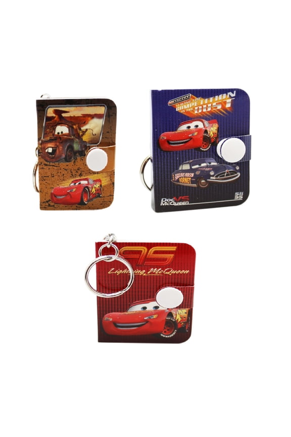 Disney Pixar's Cars Assorted Color/Character Mini Notepad Keychains (3pc)