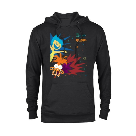 Disney & Pixar’s Inside Out 2 Joy Anxiety Bursts of Emotion - Pullover Hoodie for Adults - Customized-Black