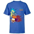 thumbnail image 1 of Disney & Pixar’s Inside Out 2 Joy Anxiety Bursts of Emotion - Short Sleeve T-Shirt for Kids - Customized-Royal, 1 of 5