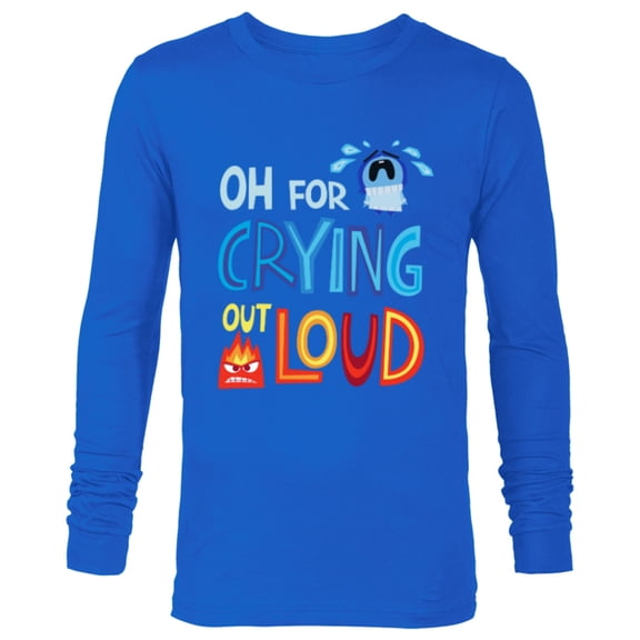Disney & Pixar’s Inside Out 2 Sadness Anger Crying Out Loud- Long Sleeve T-Shirt for Men - Customized-Navy