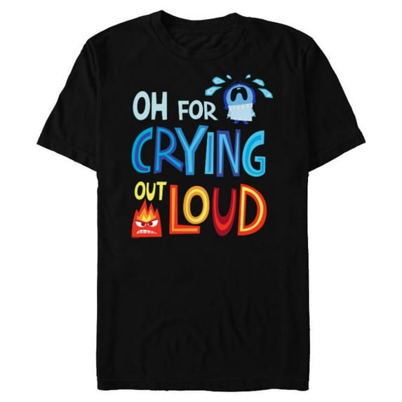 Disney & Pixar’s Inside Out 2 Sadness Anger Crying Out Loud- Short Sleeve Blended T-Shirt for Adults - Customized-Black