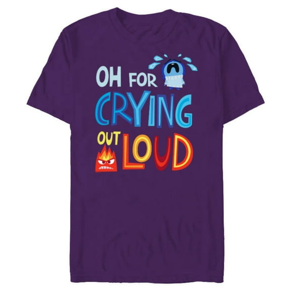 Disney & Pixar’s Inside Out 2 Sadness Anger Crying Out Loud- Short Sleeve Blended T-Shirt for Adults - Customized-Purple
