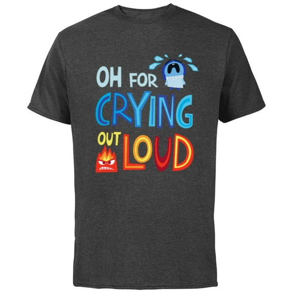 Disney & Pixar’s Inside Out 2 Sadness Anger Crying Out Loud- Short Sleeve Cotton T-Shirt for Adults - Customized-Charcoal